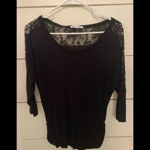 Black Lace Top - Size Small
